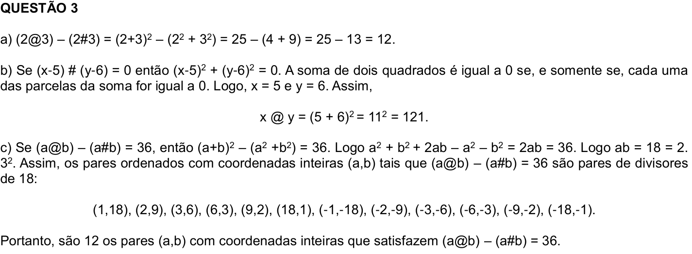 Solução oficial no documento da OBMEP