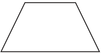Trapézio com bases horizontais e lados inclinados.