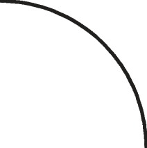 F2 Arco de circunferência de noventa graus (um quarto de volta)