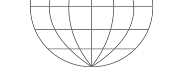 Parte inferior do globo com paralelos e meridianos, até o polo sul.