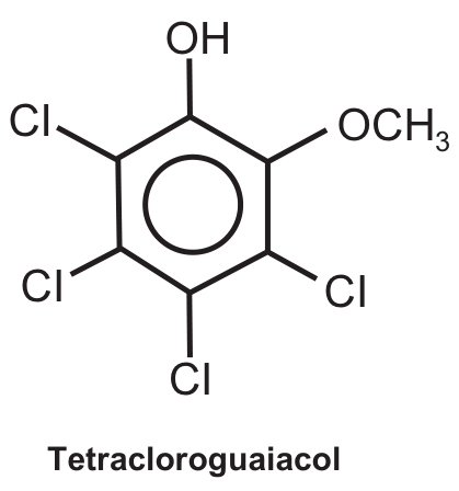 F2 Fórmula estrutural do tetracloroguaiacol